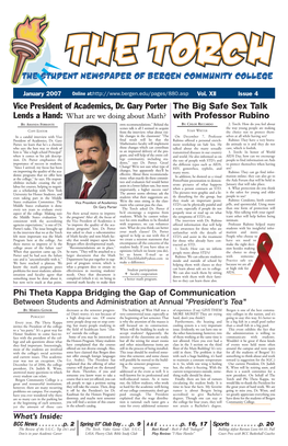 Phi Theta Kappa Bridging the Gap of Communication the Big Safe Sex Talk with Professor Rubino Vice President of Academics, Dr. G