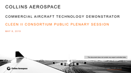 Commercial Aircraft Technology Demonstrator
