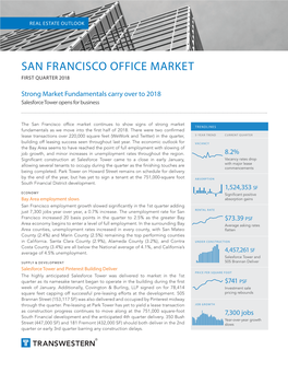 San Francisco Office Market First Quarter 2018