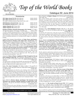 Catalogue 50: June 2014