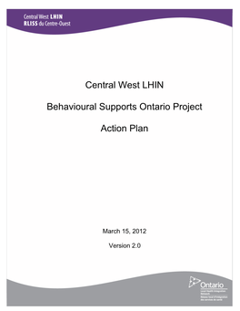 Central West LHIN Behavioural Supports Ontario Project Action Plan