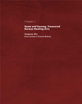 Chapter 2 Saam and Sasang, Treasured Korean Healing Arts