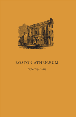 BOSTON ATHENÆUM Reports for  Books 12,705 Loaned