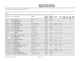 Masterfile Premier Magazines and Journals