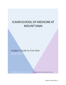 Insiders Guide to the First Year (MD) 2014