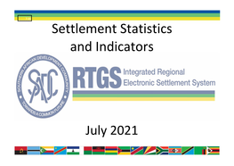 Settlement Statistics and Indicators