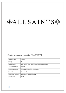 Strategic Proposal Report for ALLSAINTS