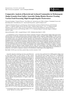 Comparative Analysis of Bacterial and Archaeal Communities In