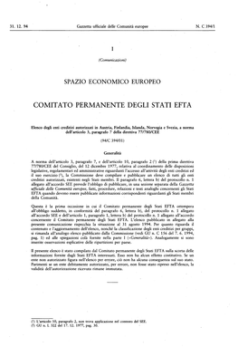 Comitato Permanente Degli Stati Efta