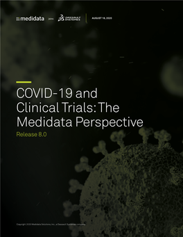 COVID-19 and Clinical Trials: the Medidata Perspective Release 8.0