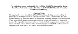 Kansas City, Kansas - Republican National Convention (8)” of the Sheila Weidenfeld Files at the Gerald R