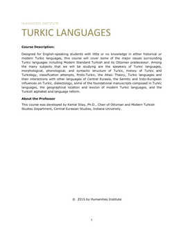 Turkic Languages