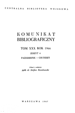 Komunikat Bibliograficzny