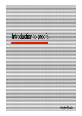 Introduction to Proofs