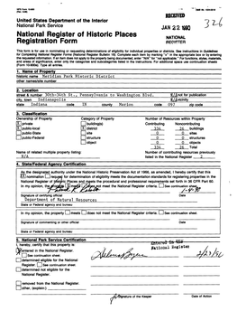 National Register of Historic Places Continuation Sheet