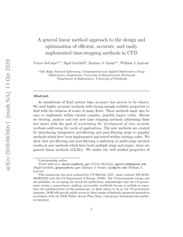 A General Linear Method Approach to the Design and Optimization of Eﬃcient, Accurate, and Easily Implemented Time-Stepping Methods in CFD