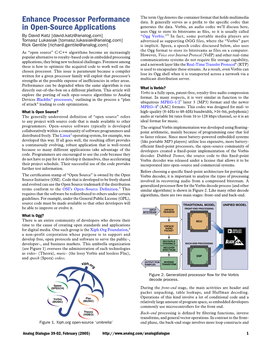 Enhance Processor Performance in Open-Source Applications