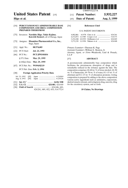 United States Patent (19) 11 Patent Number: 5,932,227 Higo Et Al