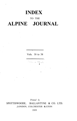 Volumes 16 to 38 1892 to 1926