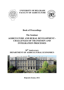 Book of Proceedings the Seminar AGRICULTURE