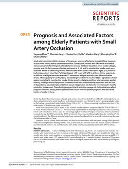 Prognosis and Associated Factors Among Elderly Patients with Small