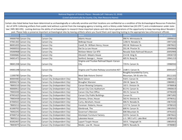 National Register of Historic Places - Nevada (Eff