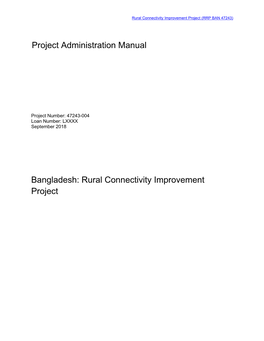 Rural Connectivity Improvement Project (RRP BAN 47243)
