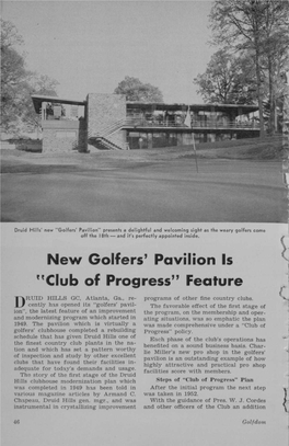 New Golfers' Pavilion Is 'Club of Progress" Feature