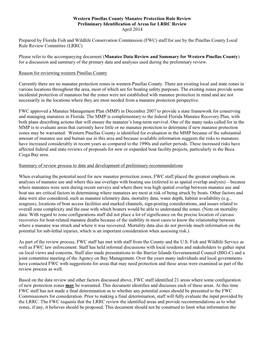 Western Pinellas County Manatee Protection Rule Review Preliminary Identification of Areas for LRRC Review April 2014