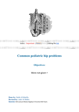 Common Pediatric Hip Problems