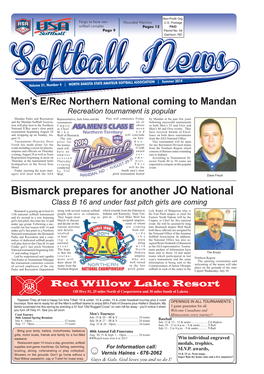 Bismarck Prepares for Another JO National Class B 16 and Under Fast Pitch Girls Are Coming