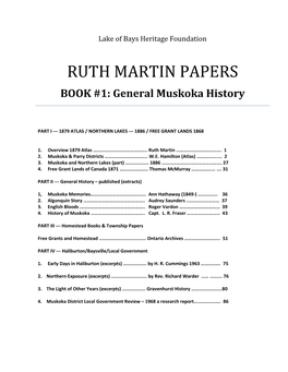 The Ruth Martin Papers