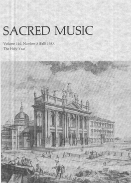 Sacred Music Volume 110 Number 3