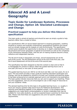 Edexcel AS and a Level Geography