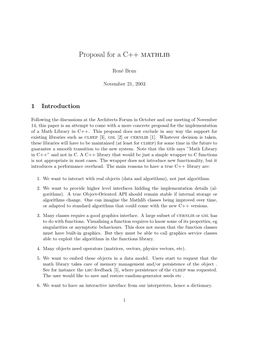 Proposal for a C++ Mathlib