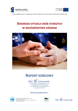 Diagnoza Sytuacji Osób Starszych W Województwie Łódzkim