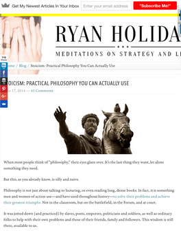 Stoicism: Practical Philosophy You Can Actually Use 44Home / Blog / Stoicism: Practical Philosophy You Can Actually Use