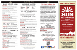 Take-Out Menu