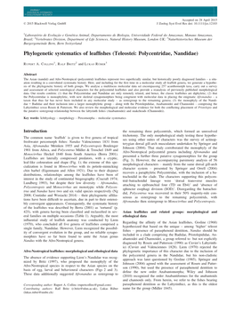 Phylogenetic Systematics of Leaffishes (Teleostei: Polycentridae, Nandidae)