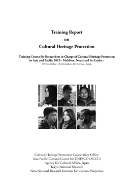 Training Report on Cultural Heritage Protection