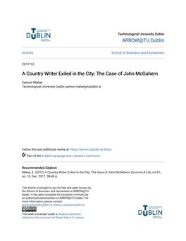 The Case of John Mcgahern