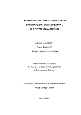 The Propagation, Characterisation and Optimisation