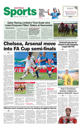 Chelsea, Arsenal Move Into Fa Cup Semi-Finals