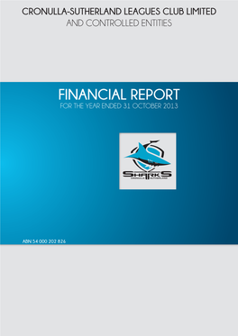 Financial Report for the Year Ended 31 October 2013