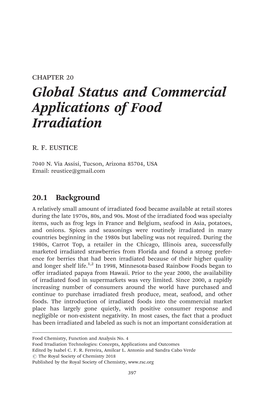 Global Status and Commercial Applications of Food Irradiation