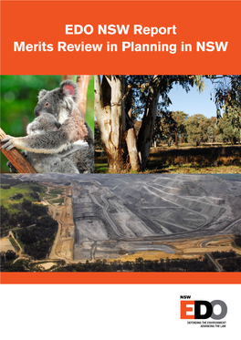 EDO NSW Report Merits Review in Planning in NSW Foreword