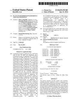 (12) United States Patent (10) Patent No.: US 8,633,353 B2 Ratcliffe Et Al