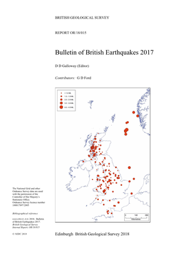 2017 Earthquake Bulletin