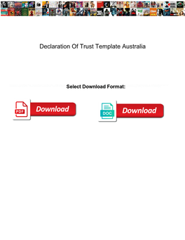 Declaration of Trust Template Australia