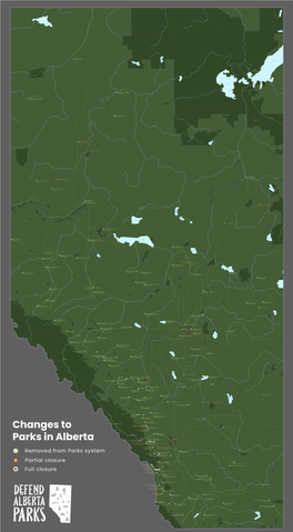 Changes to Alberta Parks